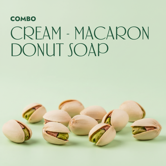 Pistachio Velvet Donut + Pistachio Velvet Cream + Pistachio Velvet Macaron