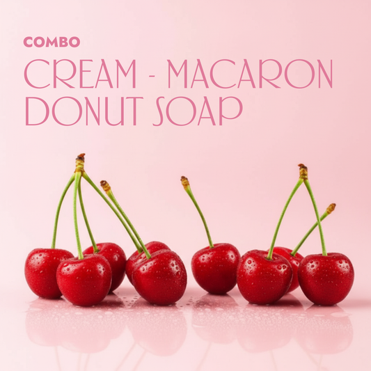 Cherry Pop Donut + Cherry Pop Cream + Cherry Pop Macaron