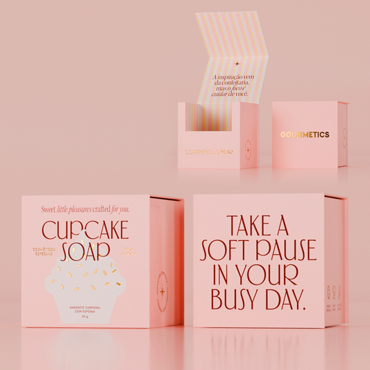 Lemon Ocean Cupcake Sabonete Corporal com Esponja - 50g