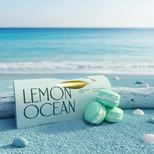 Lemon Ocean Macaron Sabonete Corporal - 3 unidades de 50g (150g)