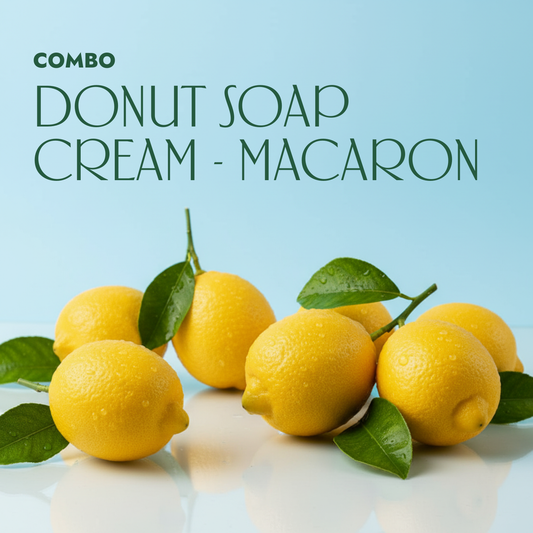 Lemon Ocean Donut + Lemon Ocean Cream + Lemon Ocean Macaron