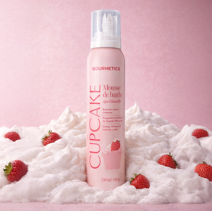 Cupcake de Morango Mousse Chantilly de Banho - 150ml
