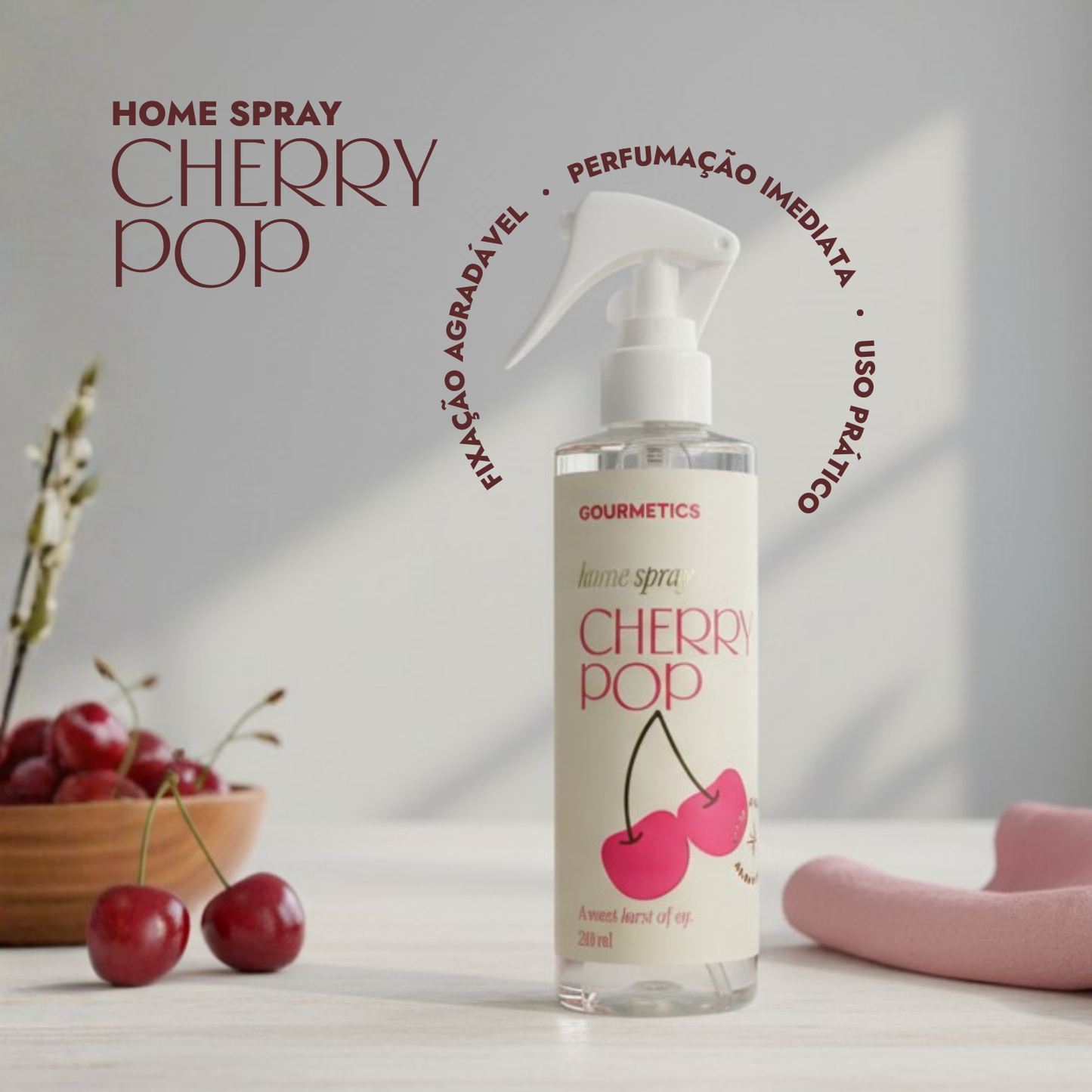 Cherry Pop Home Spray Aromatizador de Ambientes - 200ml