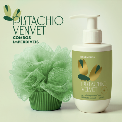 Pistachio Velvet Cupcake Sabonete Corporal com Esponja - 50g