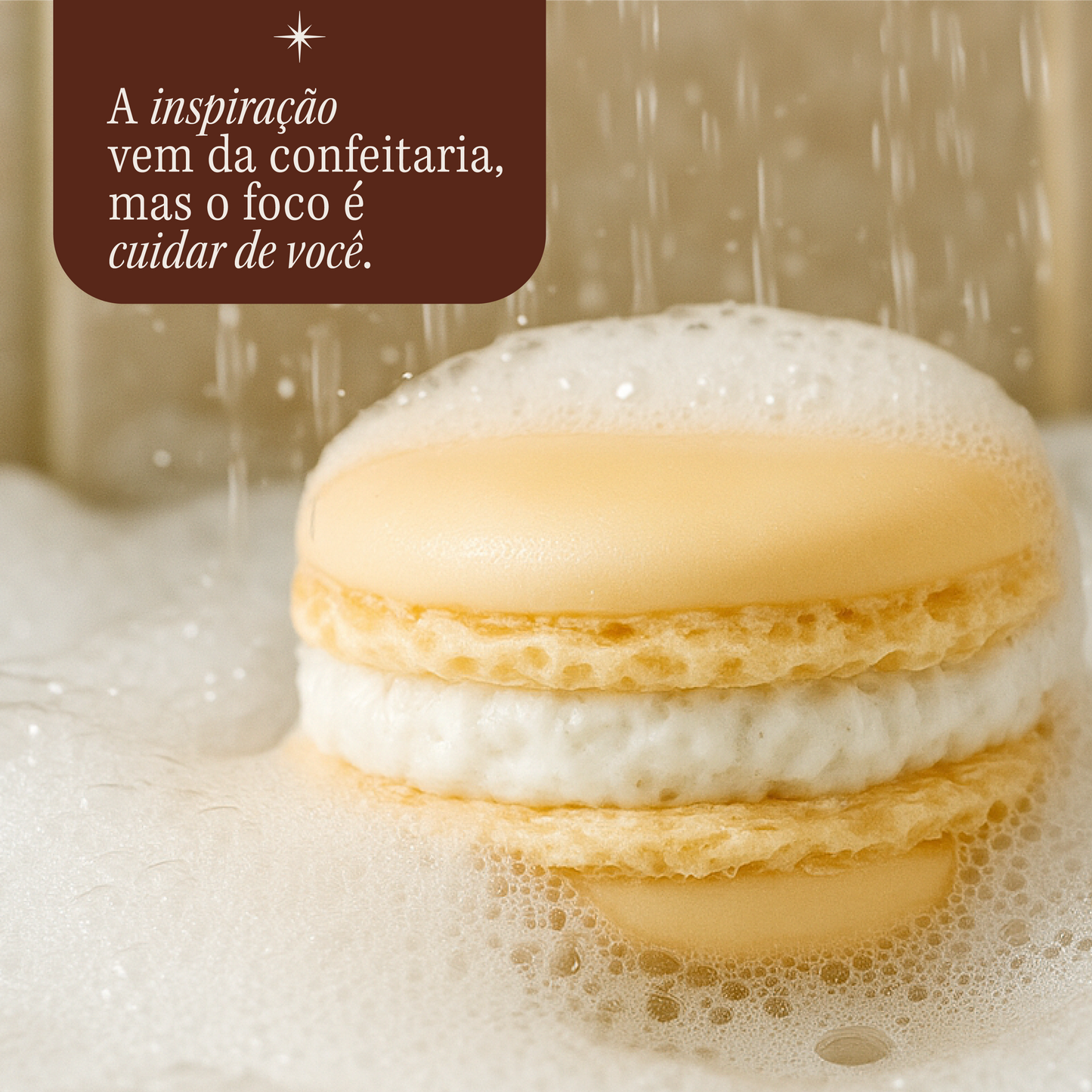Vanilla Crumble Macaron Sabonete Corporal - 3 unidades de 50g (150g)