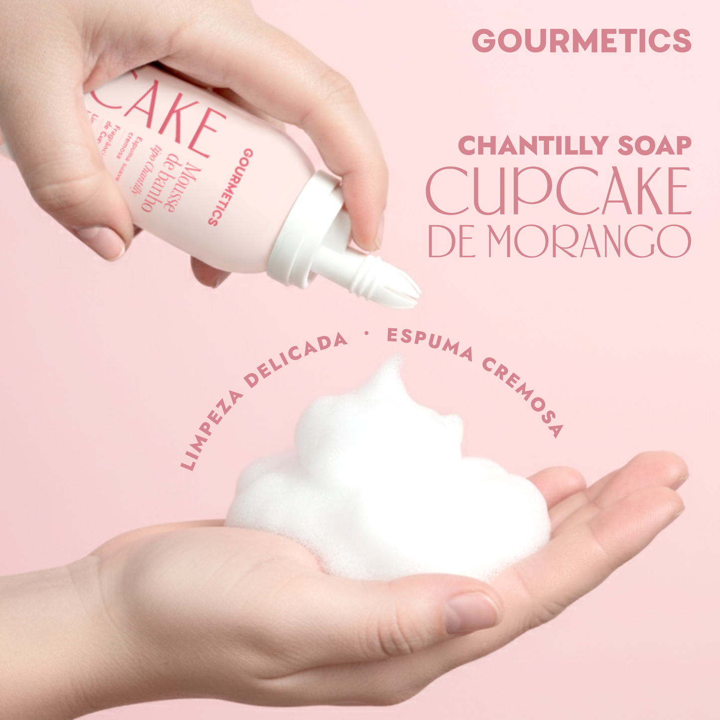 Cupcake de Morango Mousse Chantilly de Banho - 150ml