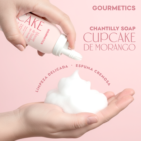 Cupcake de Morango Mousse Chantilly de Banho - 150ml