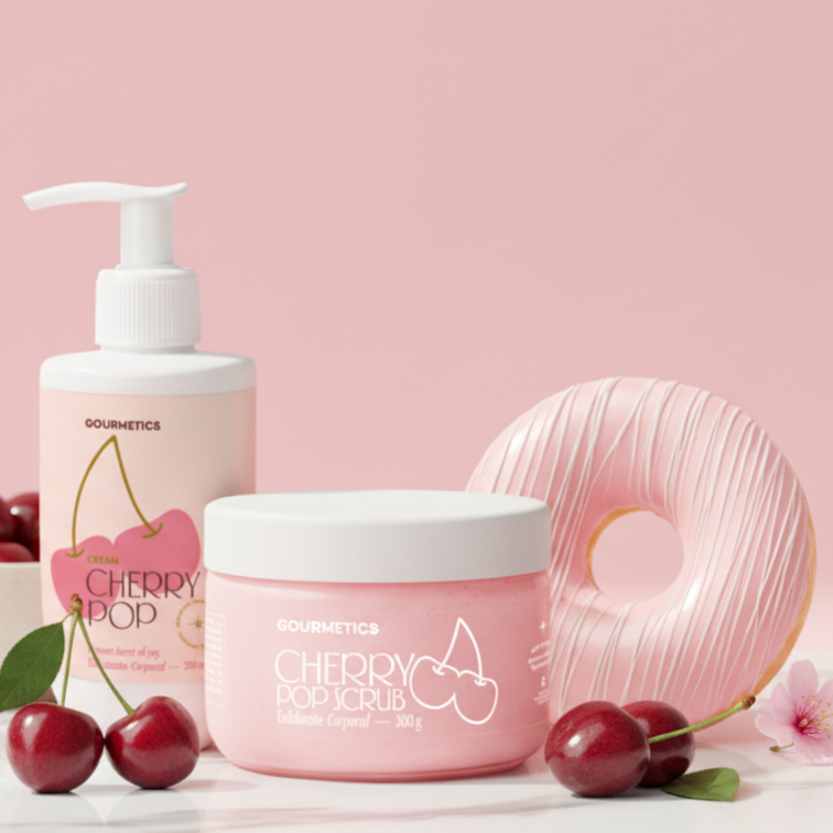 Cherry Pop Donut + Cherry Pop Cream + Cherry Pop Scrub