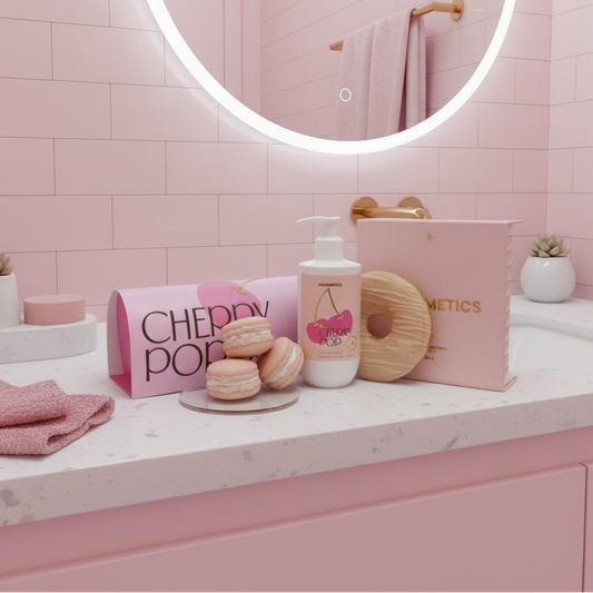 Cherry Pop Donut + Cherry Pop Cream + Cherry Pop Macaron