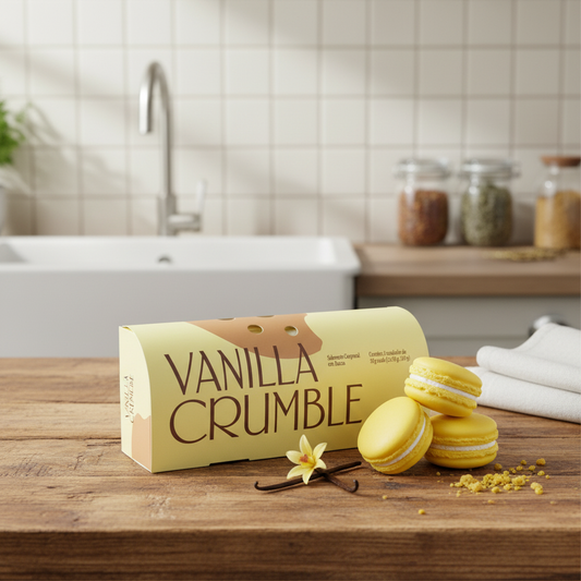 Vanilla Crumble Macaron Sabonete Corporal - 3 unidades de 50g (150g)