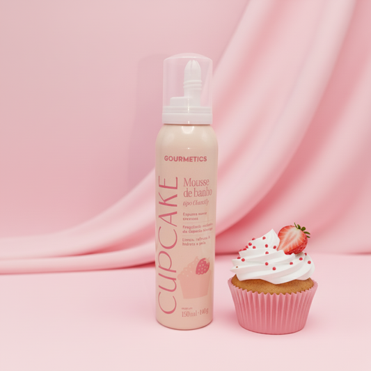 Cupcake de Morango Mousse Chantilly de Banho - 150ml