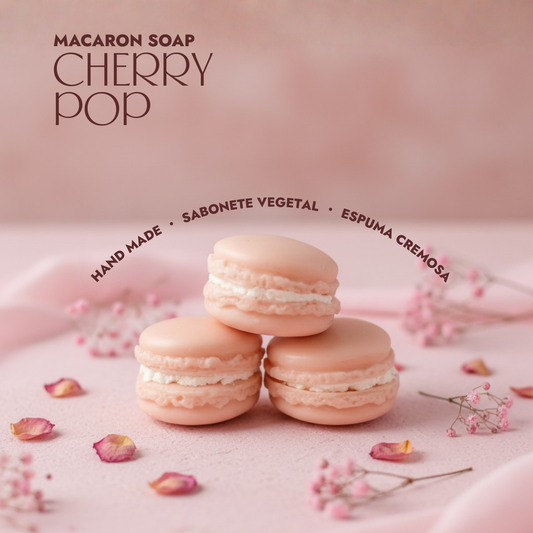 Cherry Pop Macaron Sabonete Corporal - 3 unidades de 50g (150g)