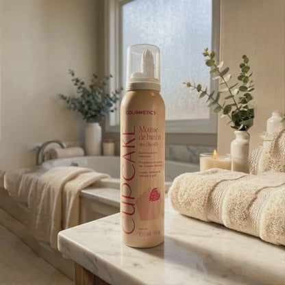 Cupcake de Morango Mousse Chantilly de Banho - 150ml